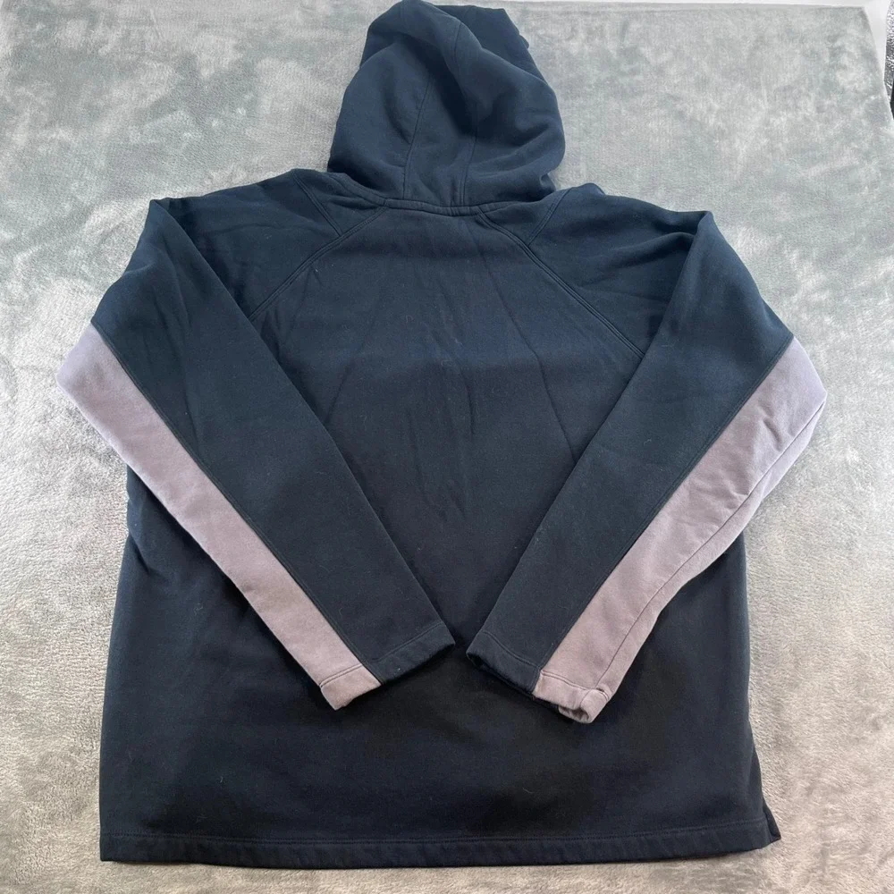 Jordan Mens XXL Black Grey Colorblock High Neck Zip Pocket Hoodie 813032-011